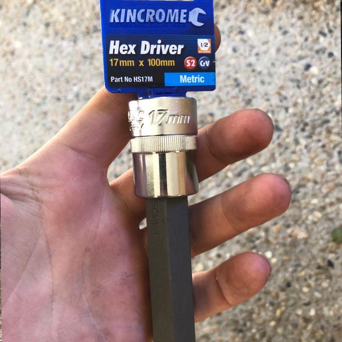 17mm hex drive