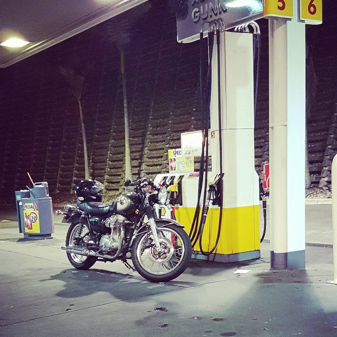 Kawasaki W800 motorcycle by fuel pump