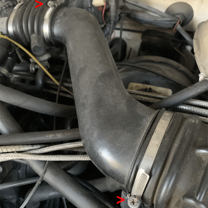 Air intake hose connections